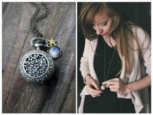Space and Stars Galaxy Pocket Watch Necklace 1
