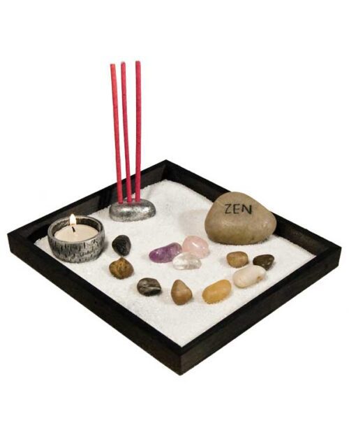 Zen Garden with Healing Stones