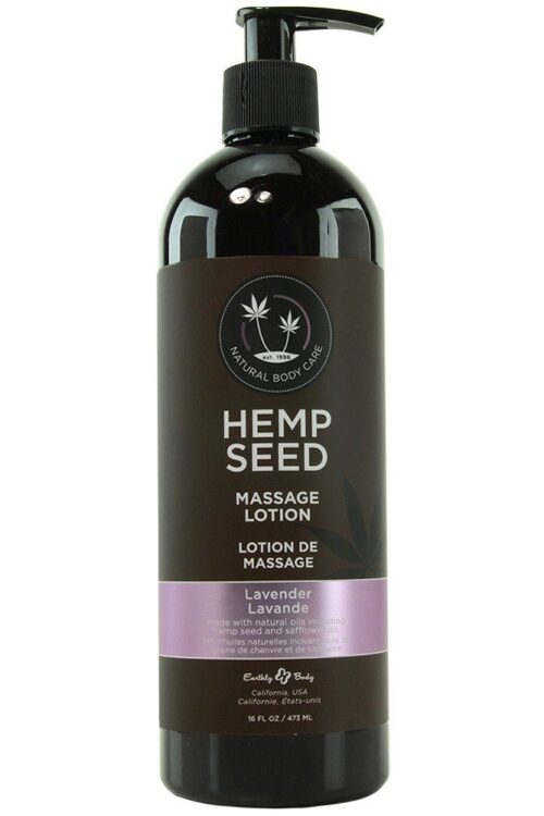 Hemp Seed Massage Lotion 16oz/473mL in Lavender