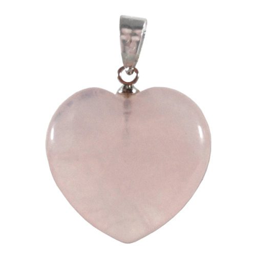 Gemstone Heart Pendant - Rose Quartz 1