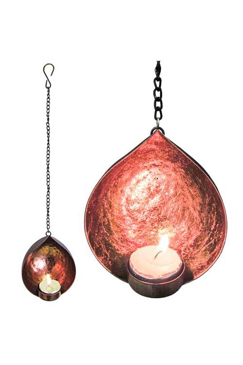 Teardrop Candle Holders - Copper Accent 1