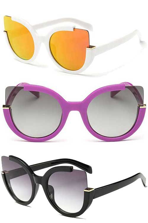 Women's Semi Rimless Cat Eye Sunglasses 1