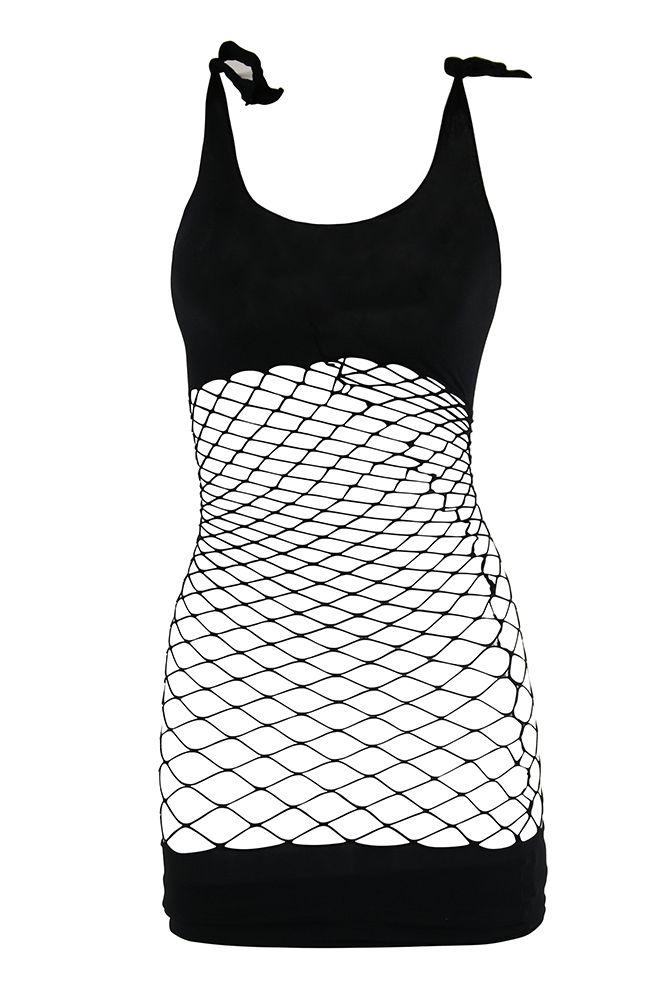 Lapdance Fencenet Black Mini Dress - Canada