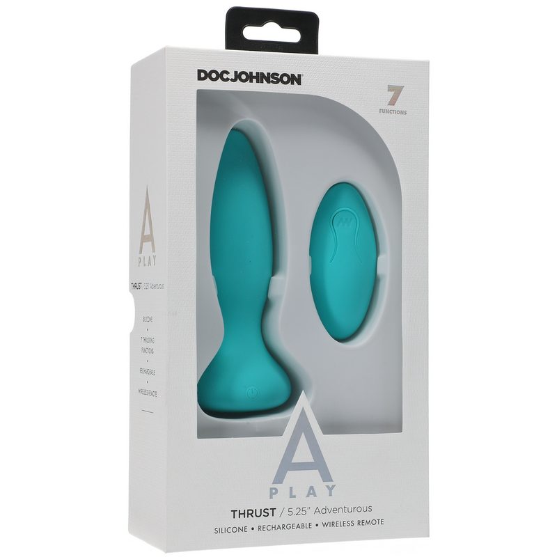 Doc Johnson A Play Adventurous Thrust Silicone Anal Plug With Remote