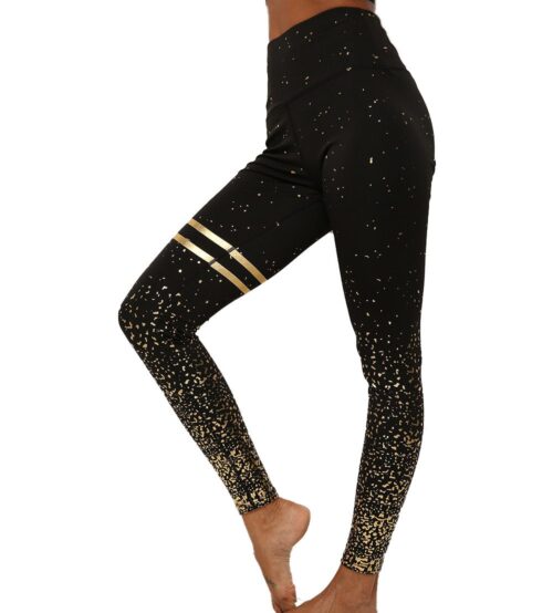 Shimmer Magic Leggings - Black/Gold