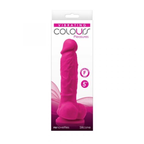 Colours 5″ Vibrating Dildo Pink