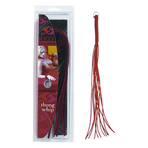 20″ Leather Thong Whip Red BSPL-10AR 1