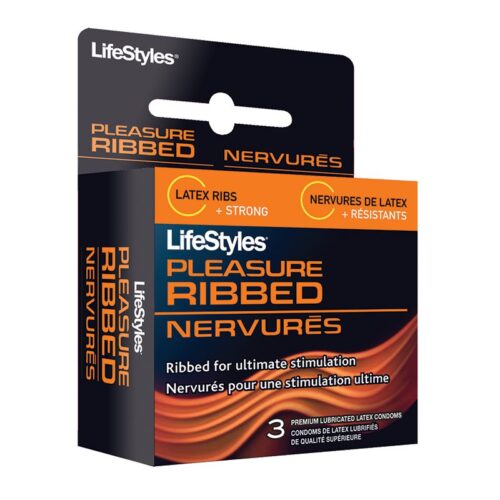 Lifestyles Condom Pleasure Ribbed 3 Pack 1