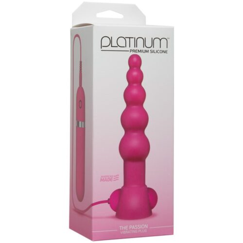 Platinum Premium Silicone The Passion Vibrating Plug Pink