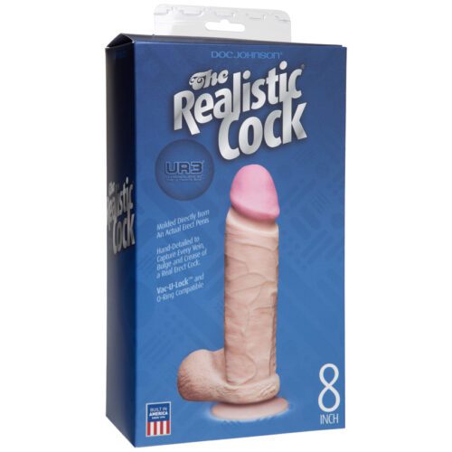 8” Realistic Cock Vanilla 1