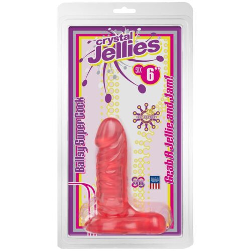 Ballsy Pink Jelly Super Cock 6″ x 1½”