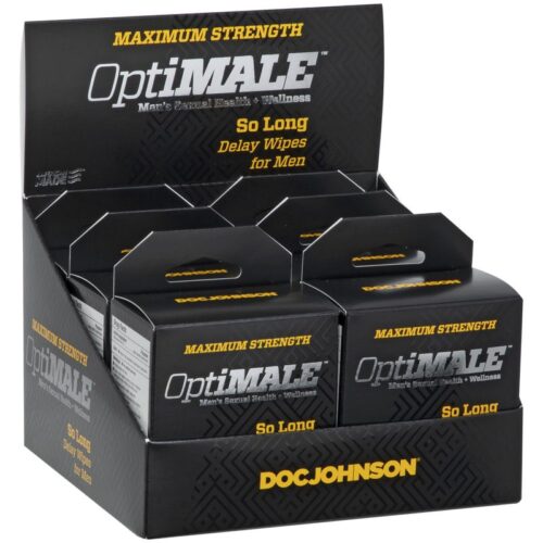 Optimale Delay Wipes for Men Display of 6