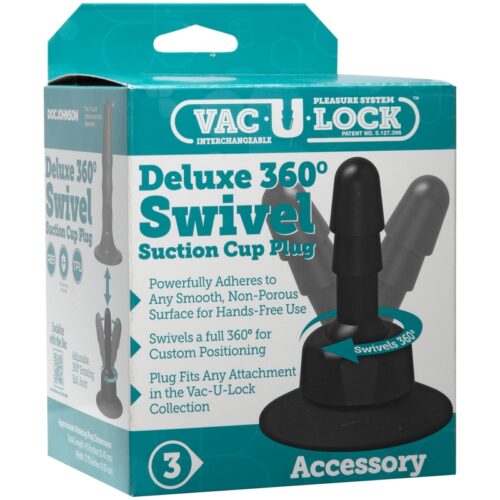 Vac-U-Lock Deluxe 360 Swivel Suction Cup Plug 1