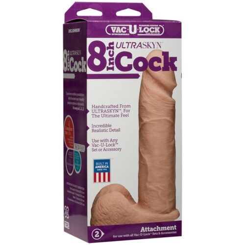 8” UR3 Cock Vac-u-Lock Accessory Vanilla