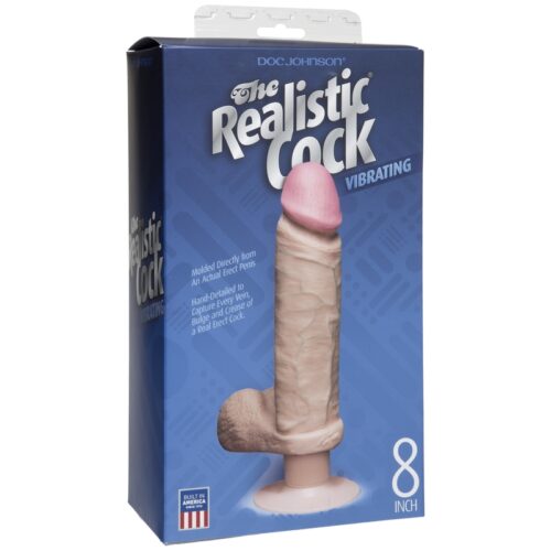 Vibro 8″ Realistic Cock Vanilla 1