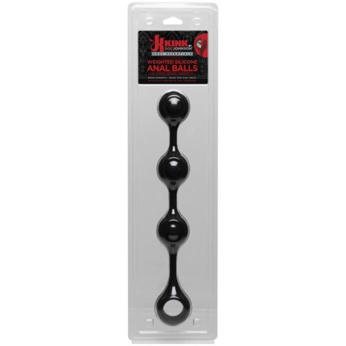 Kink Weighted Silicone Anal Balls Black 1
