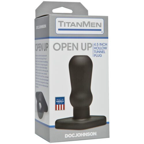 Open Up Hollow Tunnel Plug Black 1