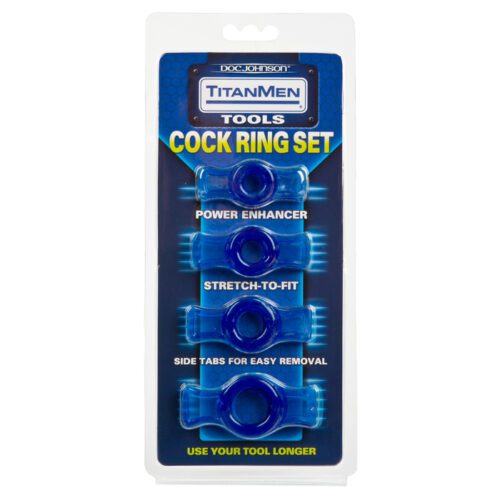 TitanMen Cock Ring Set Blue 1