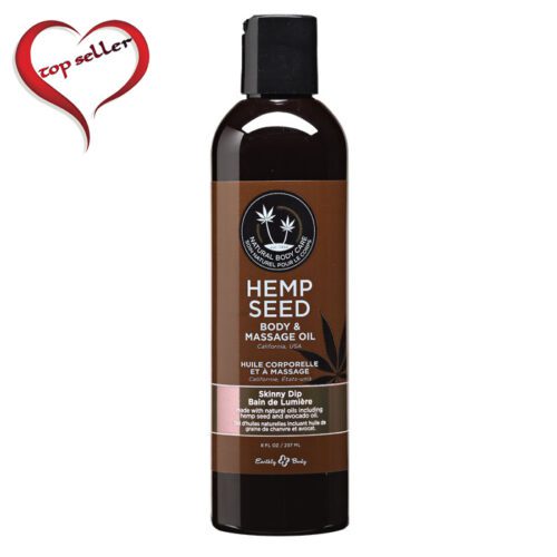8 oz. Hemp Seed Massage Oil Skinny Dip 1