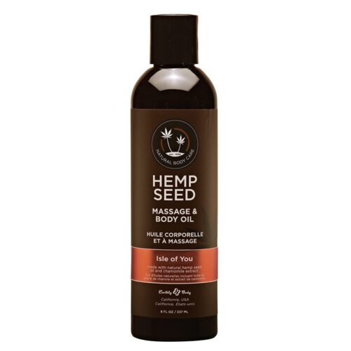 Earthy Body 8 oz. Hemp Seed Massage Oil Isle of You 1