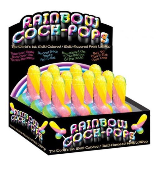 Rainbow Cock-Pops Display of 12 1