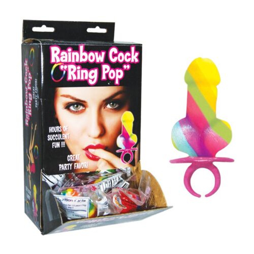 Rainbow Ring Pop Display of 12 1