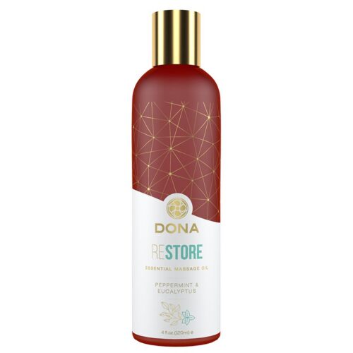 DONA Essential Massage Oil Restore Peppermint Eucalyptus 1