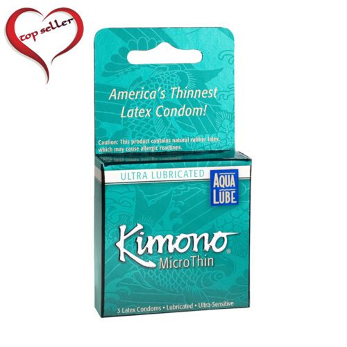 Kimono Micro Thin Condom with Aqua Lube 3 Pack 1