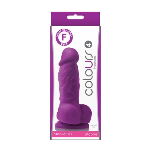 Colours Pleasures 4” Dildo Purple 1
