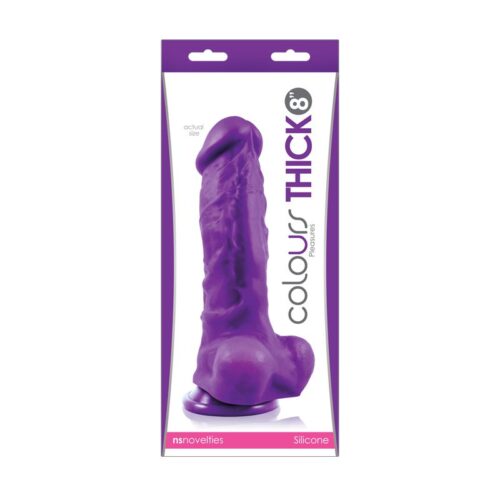 Colours Pleasures Thick 8″ Dildo Purple