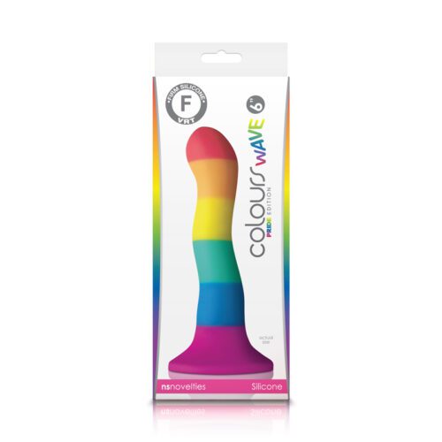 Colours Pride Edition 6″ Rainbow Wave Dildo 1