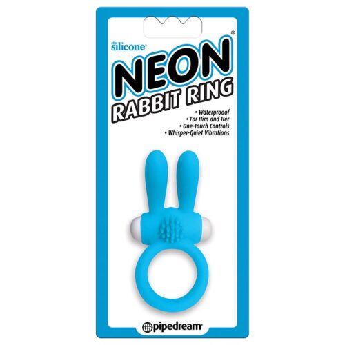 Neon Rabbit Ring Blue