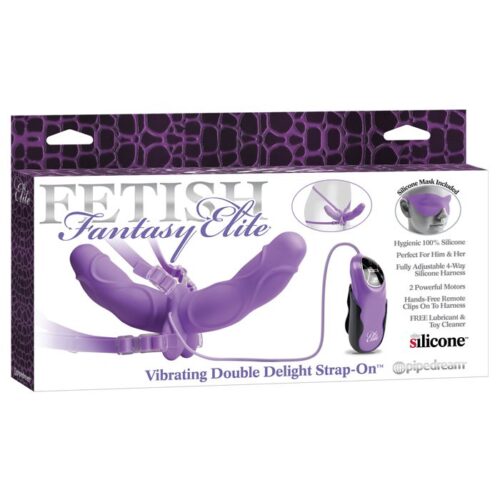 Fetish Fantasy Elite Vibrating Double Delight Strap-On™ 1