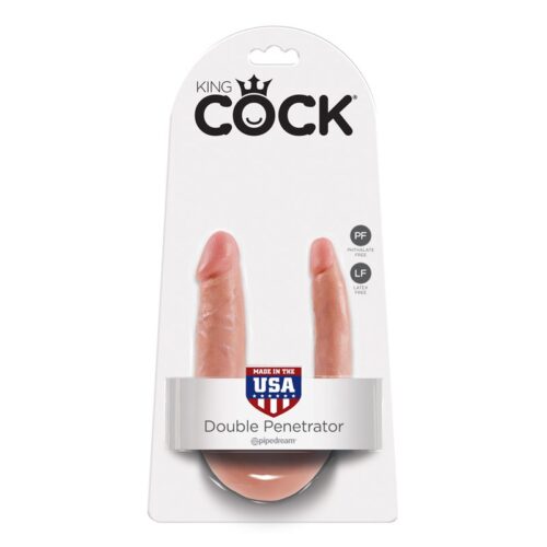 King Cock U-Shaped Small Double Trouble Beige 1