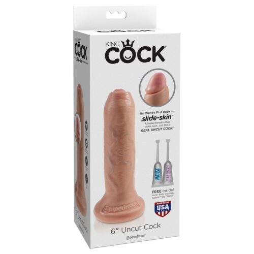 King Cock 6″ Uncut Cock Beige 1