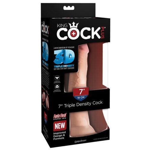 King Cock Plus 7” Triple Density Cock Beige