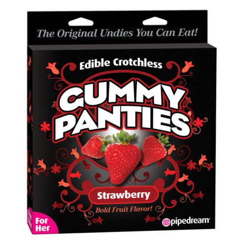 Edible Crotchless Gummy Panties Strawberry 1