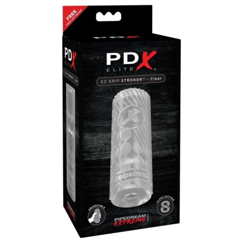 PDX Elite EZ Grip Stroker Clear 1