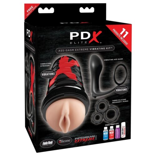 PDX Elite Ass-Gasm Extreme Vibrating Kit 1