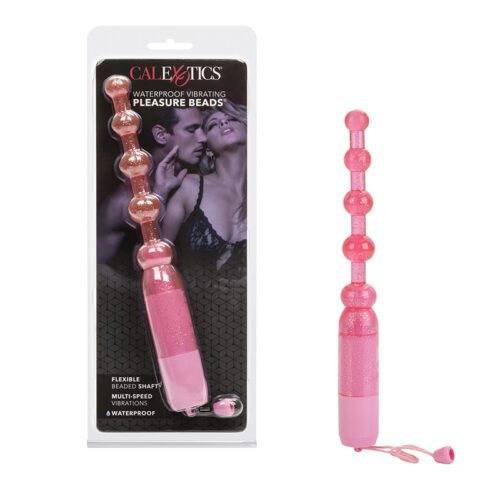 Waterproof Vibrating Pleasure Beads Pink 1