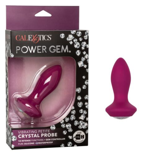 Power Gem Vibrating Petite Crystal Probe Purple