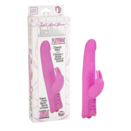 Triple Motor Silicone Jack Rabbit Pink