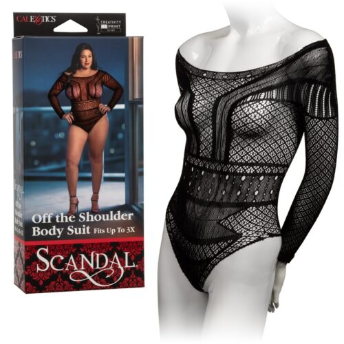 Scandal Off the Shoulder Body Suit Plus Size 1