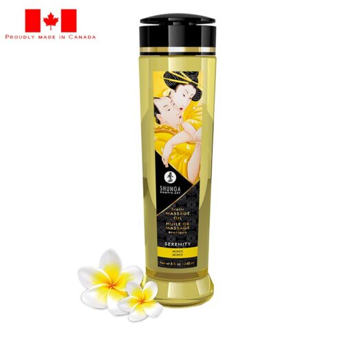 Shunga 8 oz. Erotic Massage Oil Serenity Monoi 1