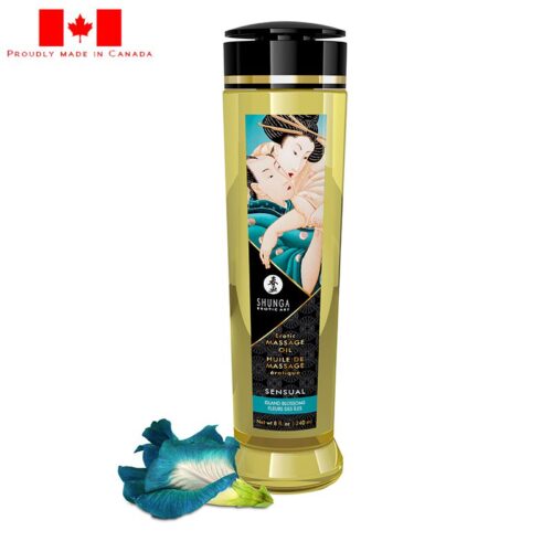 Shunga 8 oz. Erotic Massage Oil Sensual Island Blossom 1