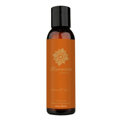 4.2 oz Sliquid Organics Massage Oil Rejuvenation Mandarin Basil 1