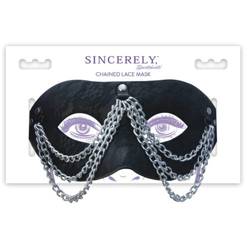 Sincerely Chained Lace Mask 1