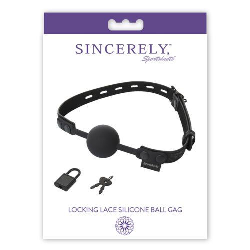 Sincerely Locking Lace Ball Silicone Gag 1