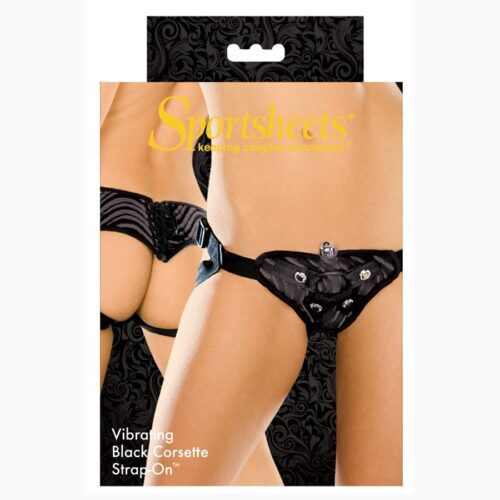 Vibrating Corsette Harness Black