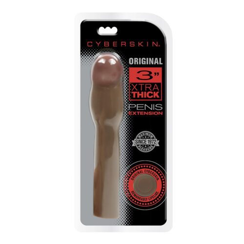 CyberSkin 3 inch Xtra Thick Penis Extension Dark